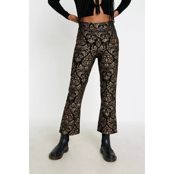 Urban Outfitters Nicky Jacquard Flare Trousers - Picture 1 of 13